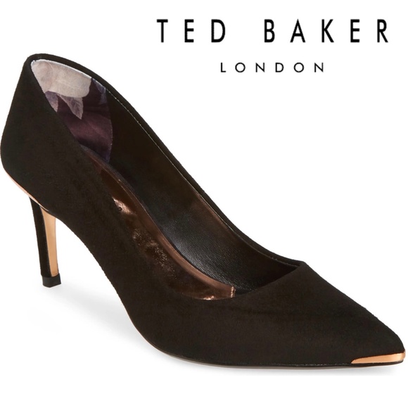 Ted Baker Eriin Black Suede Pump Heel Dress Shoes - Picture 11 of 14